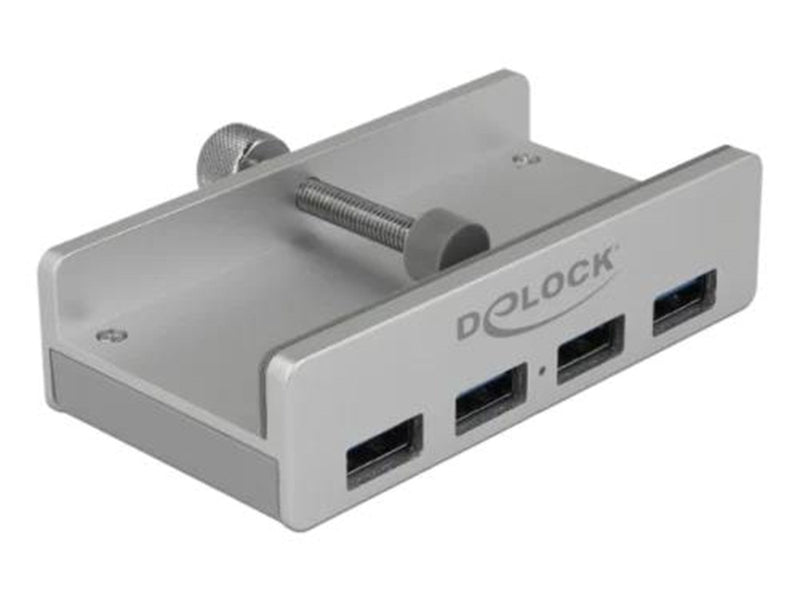 DeLOCK External USB 3.0 4 Port Hub with Locking Screw USB-Hubs - 4 - silber