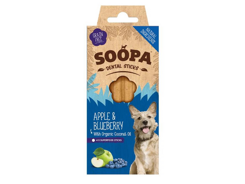 Soopa - Dental Sticks Apple & Blueberry 100g