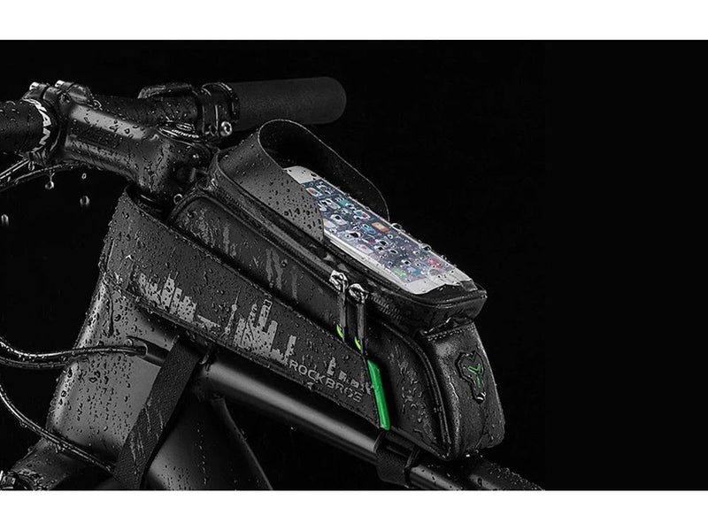 Rockbros Bicycle Bag with Phone Holder (black)