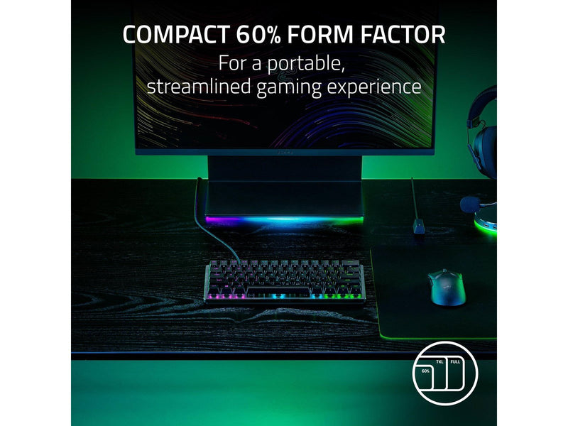 Razer Huntsman V3 Pro Mini - Gaming Tastaturen - ohne Numpad - Nordisch - Schwarz