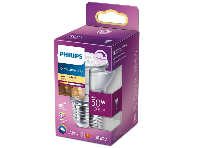 Philips LED-Lampe Reflector PAR20 6W/927 (50W) 25° Dimmable E27