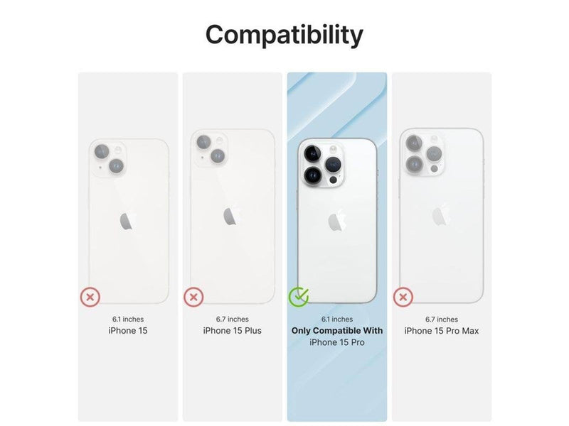 Catalyst Total Protection Case - titanium gray - iPhone 15 Pro