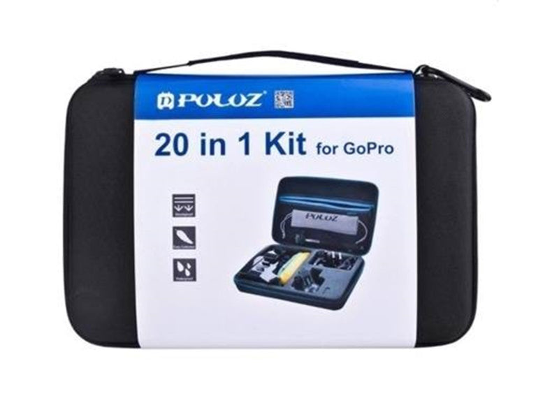 Puluz 20 in 1 Accessories Ultimate Combo Kits for sports cameras PKT11
