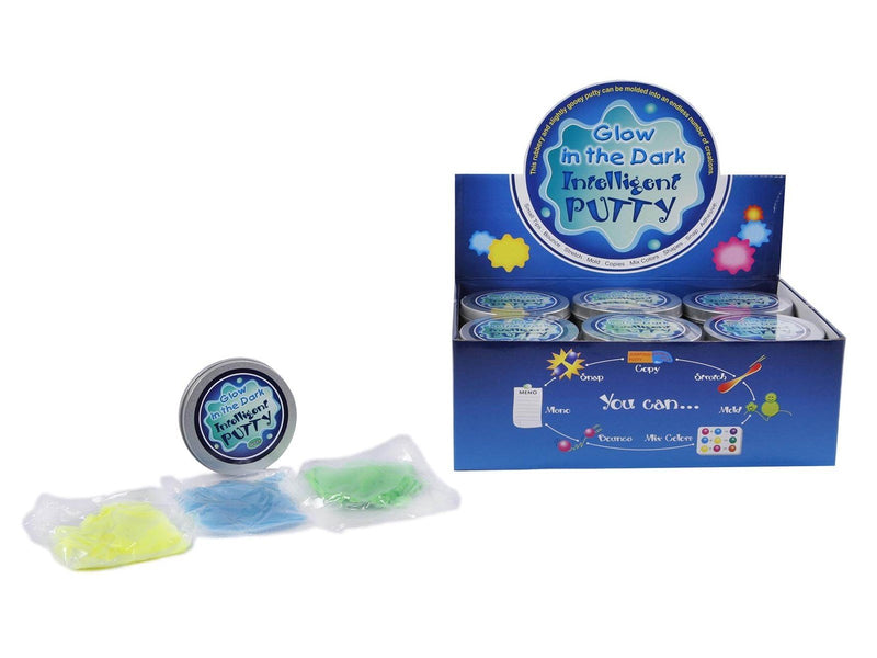 Pocket Money Glow In The Dark Putty In Tin 3 asst.