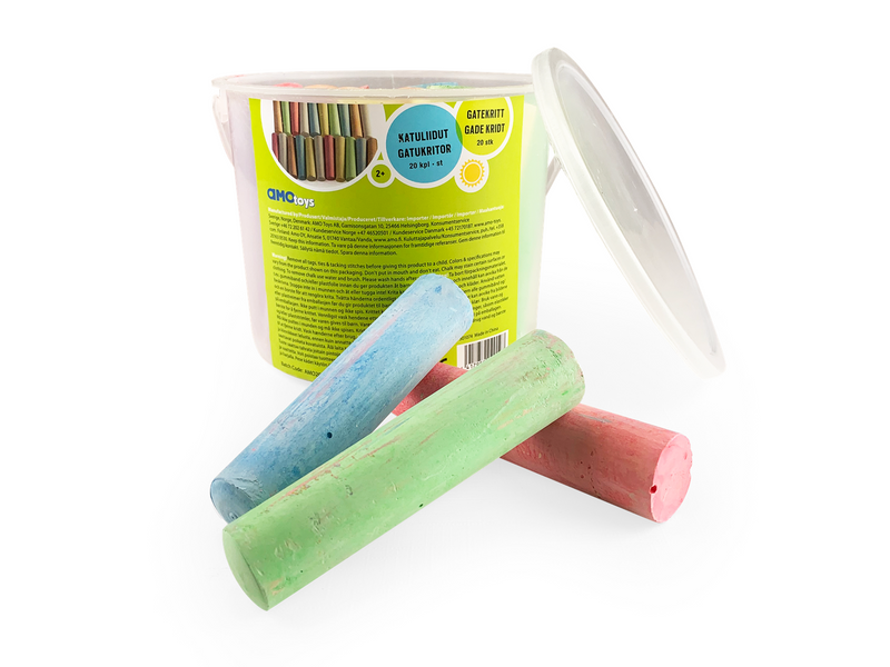Summer HAPPY SUMMER Sidewalk Chalk Bucket 20pcs