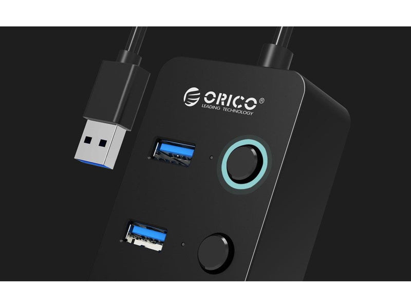 ORICO USB 3.0. Hub with switches 4x USB (black) USB-Hubs - USB 3.0 - 4 - Schwarz