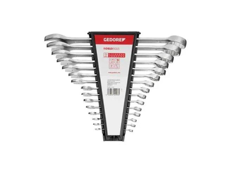 Gedore R09105015 Ratchet Spanner Set metric - 15 pieces
