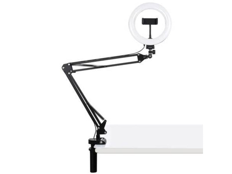 Puluz Desktop arm stand  with 20cm LED Vlogging Ring PKT3089B