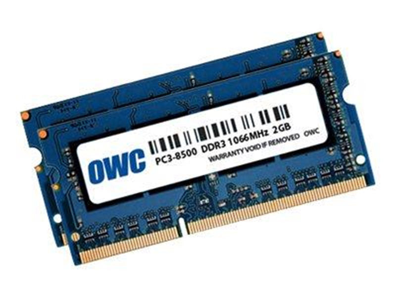 OWC Other World Computing - DDR3 - kit - 4 GB: 2 x 2 GB - SO-DIMM 204-pin - 1066 MHz / PC3-8500 - unbuffered
