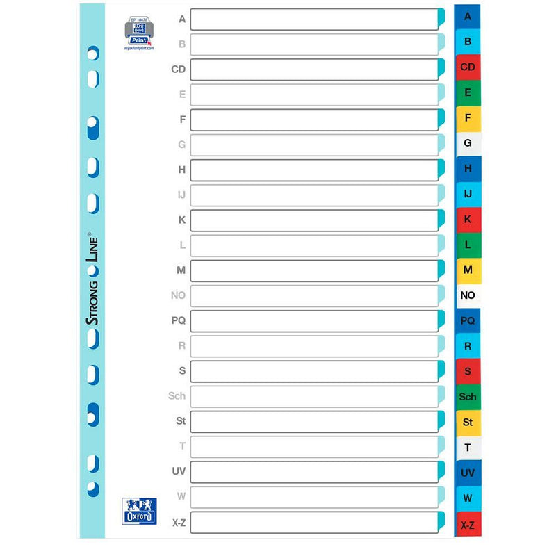 OXFORD Ordnerregister Vollformat A-Z farbig 21-teilig - 1 Satz