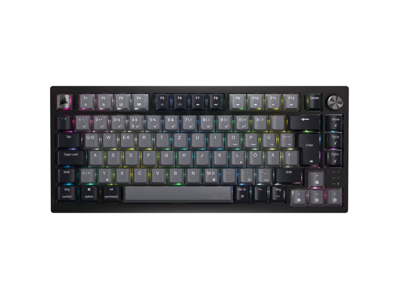 Corsair K65 Plus Wireless 75% - MLX Red - Gaming Tastaturen - ohne Numpad - Deutsch - Schwarz
