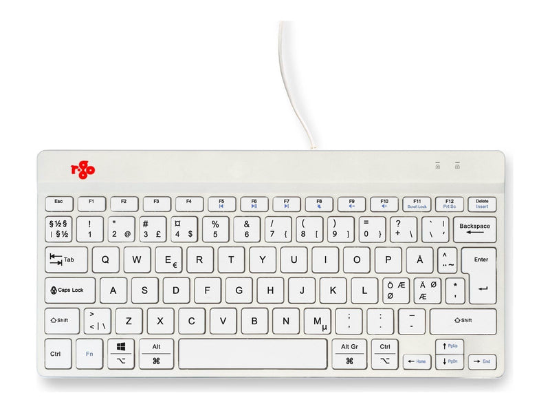 R-Go Tools R-Go Compact Break - keyboard - with integrated break indicator - QWERTY - Nordic - white Input Device - Tastaturen -