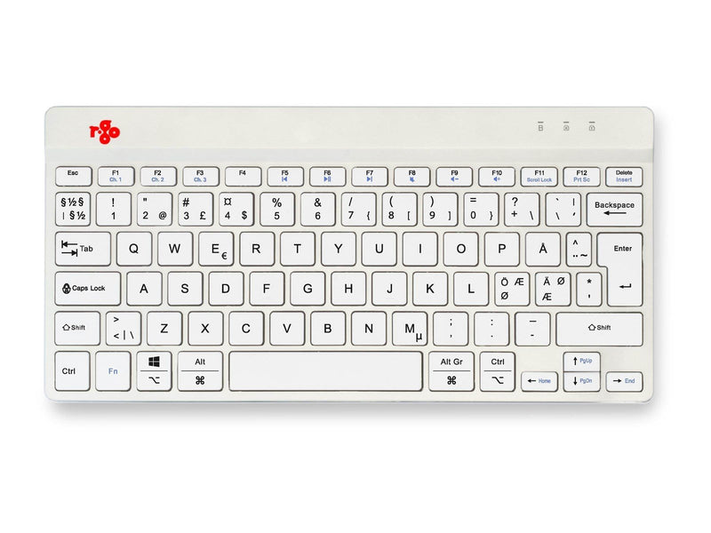 R-Go Tools R-Go Compact Break - keyboard - with integrated break indicator - QWERTY - Nordic - white Input Device - Tastaturen -