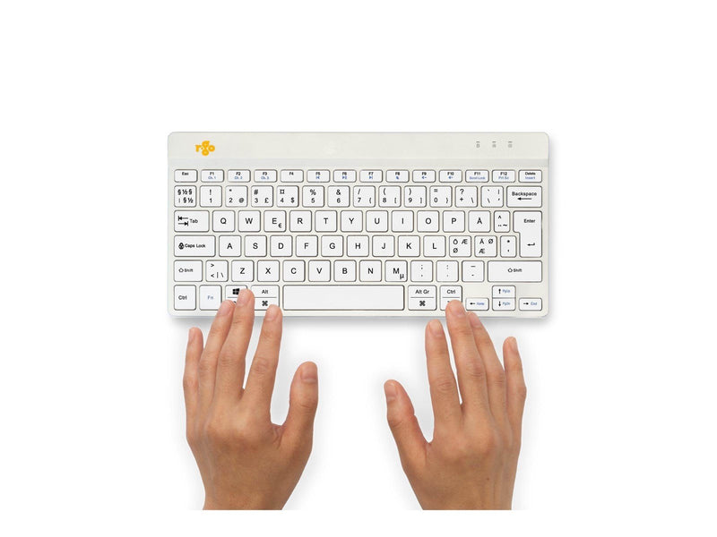 R-Go Tools R-Go Compact Break - keyboard - with integrated break indicator - QWERTY - Nordic - white Input Device - Tastaturen -