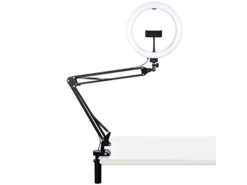 Puluz Desktop arm stand  with 26cm LED Vlogging Ring PKT3090B