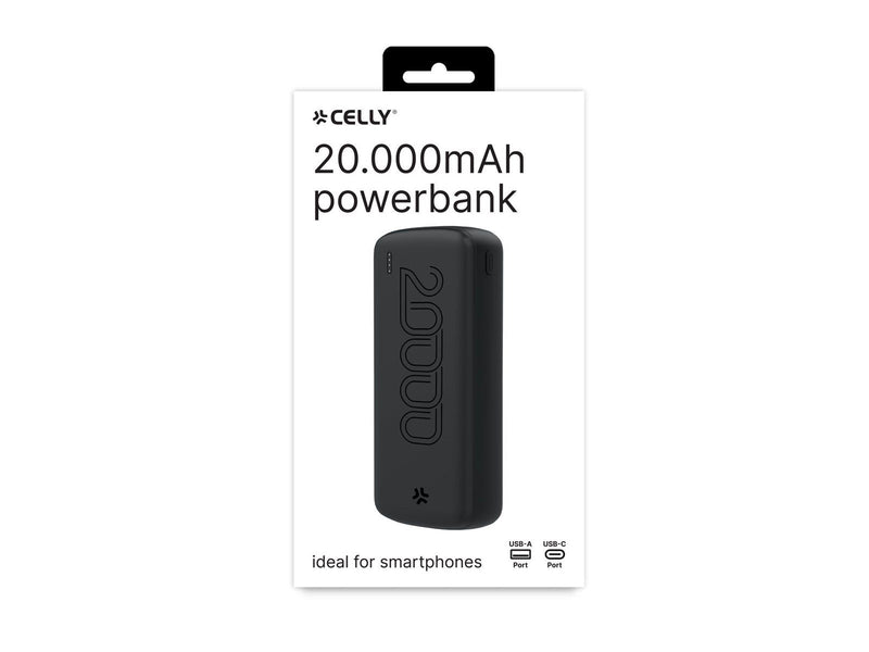 CELLY PBE20000EVO - Black Powerbank (Akku) - schwarz - 20000 mAh