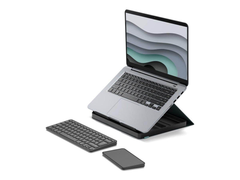 Logitech Casa Pop-Up Desk - Classic Chic (UK) - Tastatur und Touchpad-Set - Englisch - UK - Grau