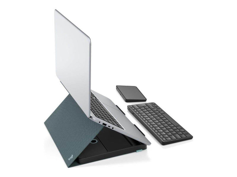 Logitech Casa Pop-Up Desk - Classic Chic (UK) - Tastatur und Touchpad-Set - Englisch - UK - Grau