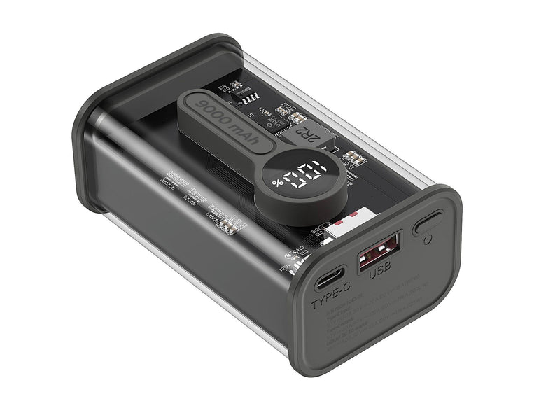 Gembird Powerbank 9000 mAh - Transparent QC 3.0 Powerbank (Akku) - Transparenter - 9000 mAh