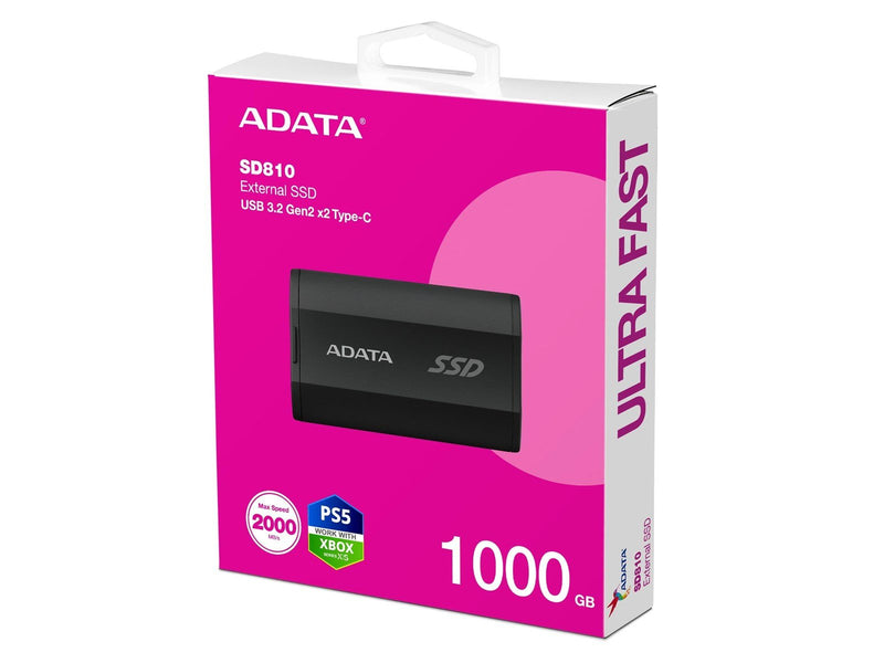 A-Data SD810 SSD - 1TB - Schwarz - Extern SSD - USB 3.2 Gen 2x2