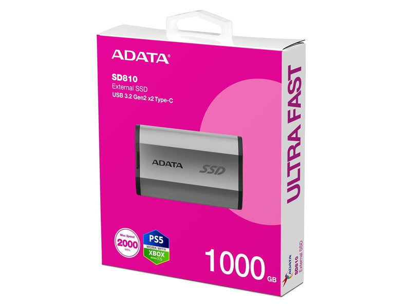 A-Data SD810 SSD - 1TB - Grau - Extern SSD - USB 3.2 Gen 2x2