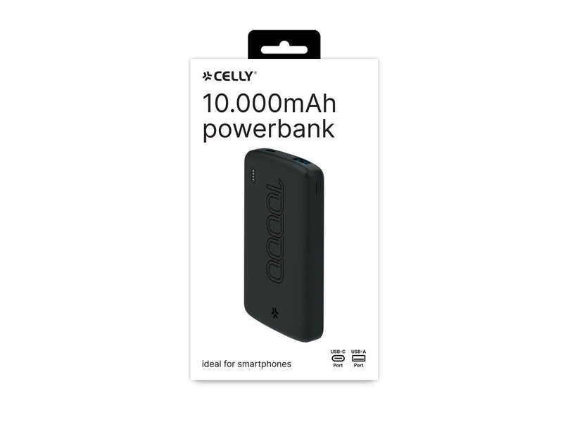 CELLY PBE10000EVOBK Powerbank (Akku) - schwarz - 10000 mAh