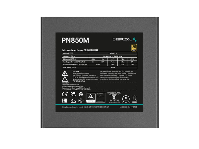 DeepCool PN850-M Netzteile - 850 Watt - 120 mm - ATX 3.0 - 80 Plus Gold zertifiziert