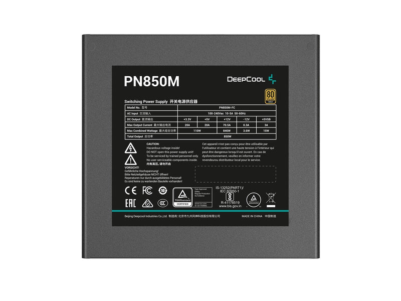 DeepCool PN750-M Netzteile - 750 Watt - 120 mm - ATX 3.0 - 80 Plus Gold zertifiziert