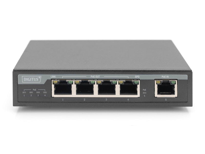 DIGITUS DN-95128-1 4-Port Gigabit 4PPoE Extender 802.3at 60W