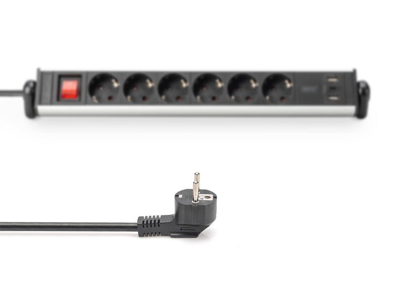 DIGITUS 6-Port Power Strip (with 3x USB Ports)
