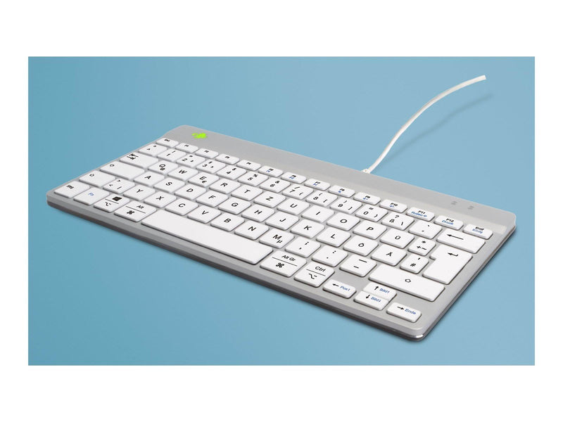 R-Go Tools R-Go Compact Break - keyboard - with integrated break indicator - QWERTZ - German - white Input Device - Tastaturen -