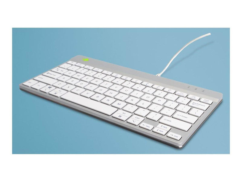 R-Go Tools R-Go Compact Break - keyboard - with integrated break indicator - QWERTY - US - white Input Device - Tastaturen - Eng