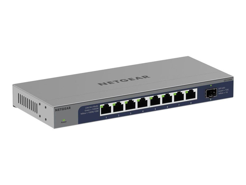 Netgear GS108X 8-Port Gigabit Ethernet Unmanaged Switch 1x 10G SFP+ Port