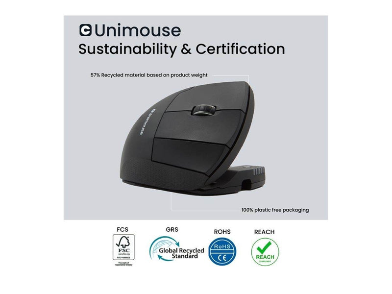 Contour Unimouse - vertical mouse - USB - Vertical mouse (Schwarz)