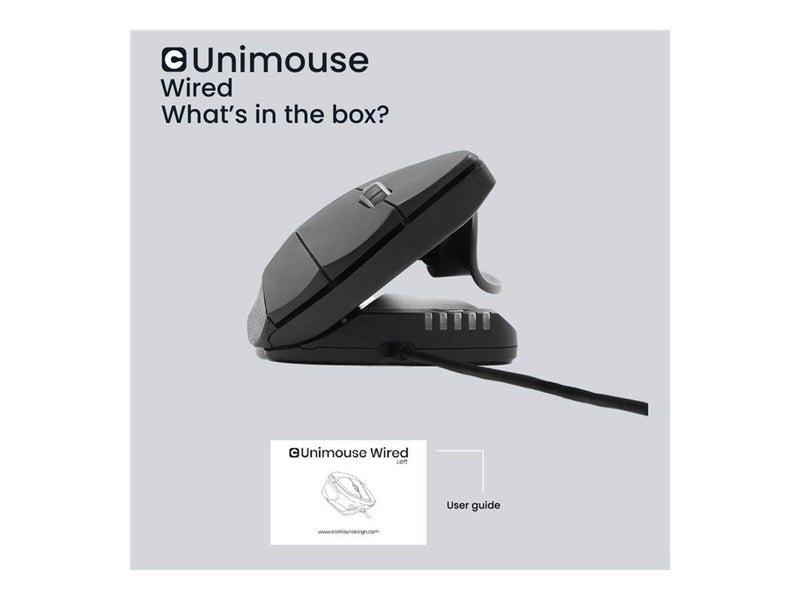 Contour Unimouse - vertical mouse - USB - Vertical mouse (Schwarz)