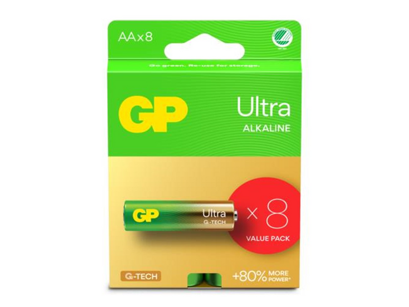 GP Battery Ultra Alkaline AA/LR6 8-pack