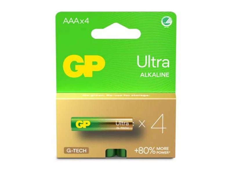 GP Battery Ultra Alkaline AAA/LR03 4-pack