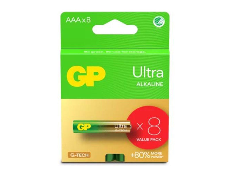 GP Battery Ultra Alkaline AAA/LR03 8-pack