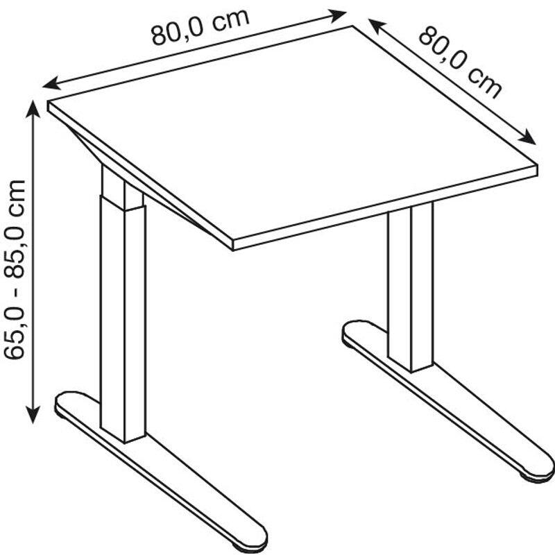 HAMMERBACHER höhenverstellbarer Schreibtisch VOS08/N/W nussbaum