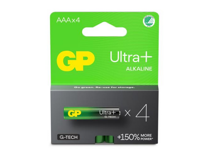 GP Battery Ultra Plus Alkaline AAA/LR03 4-pack