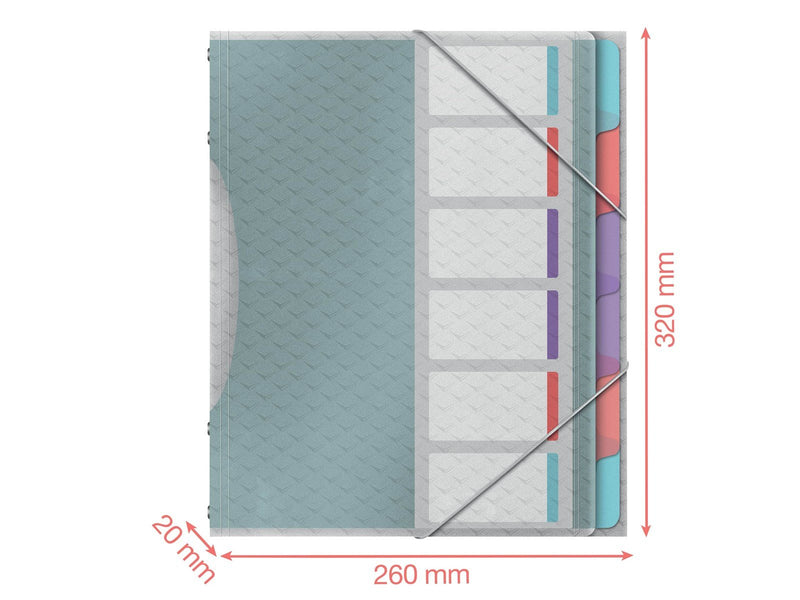 Esselte  Colour'Breeze Ordnungsmappe mit 6 Taben
