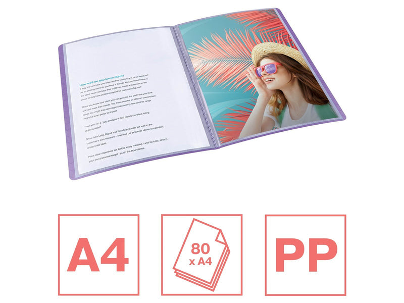 Esselte  Colour'Breeze Sichtbuch mit 40 Hüllen Lavendel