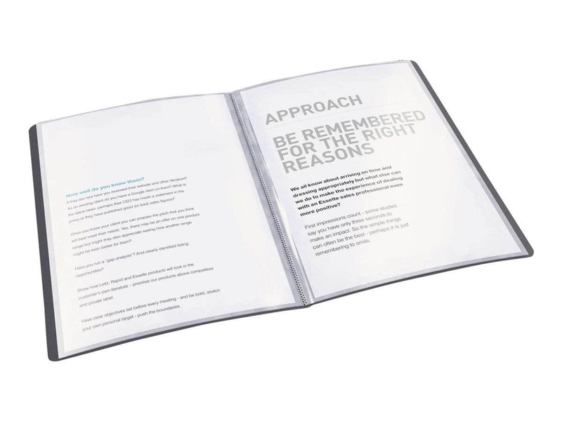 Esselte Vivida - display book - for A4 - capacity: 80 sheets - vivid black