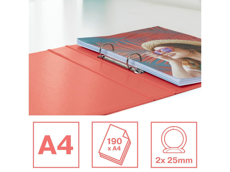 Esselte  Colour'Breeze Ringbuch PP Koralle