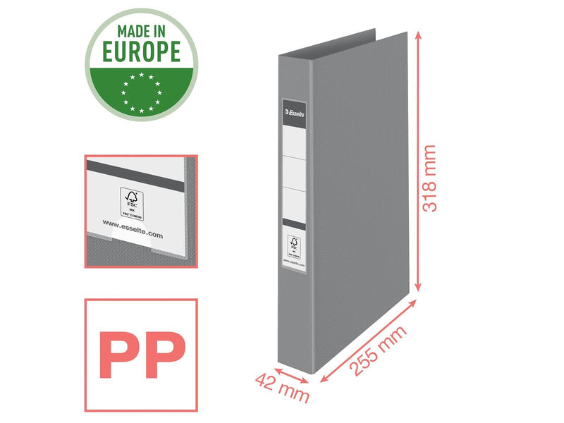 Esselte  Colour'Breeze Ringbuch PP Koralle