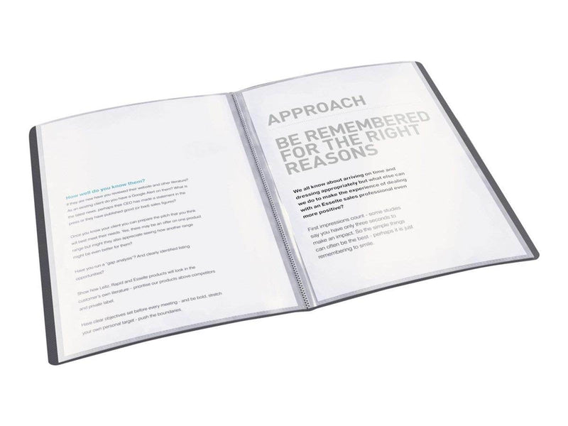 Esselte Vivida - display book - for A4 - capacity: 160 sheets - vivid black