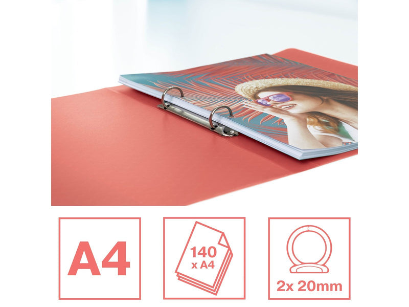 Esselte  Colour'Breeze Ringbuch (2-Rund-Ring) Koralle