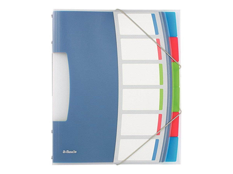 Esselte Vivida - classification folder - 6 parts - tabbed - white translucent