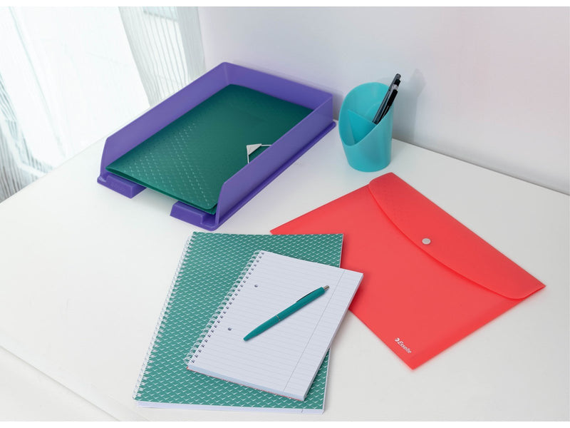 Esselte  Colour'Breeze A5 Collegeblock liniert, Spiralbindung Koralle
