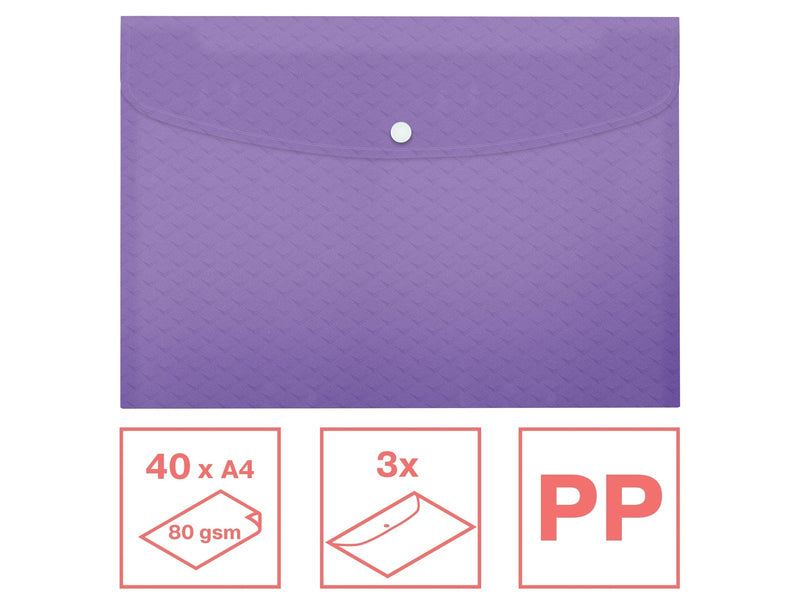 Esselte  Colour'Breeze A4 Sammelmappe PP, 3 Stück Lavendel